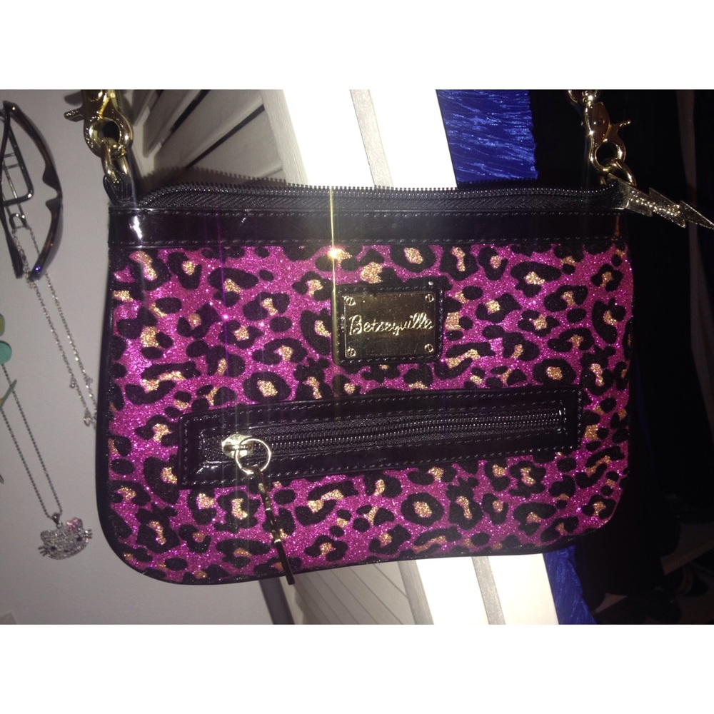 Betsy Johnson Leopard Print Crossbody Bag